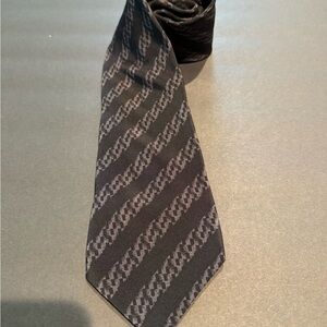 Giorgio Armani Charcoal Gray Patterned Tie